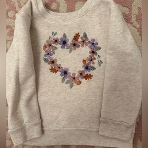 Heart Floral Sweatshirt for Toddler